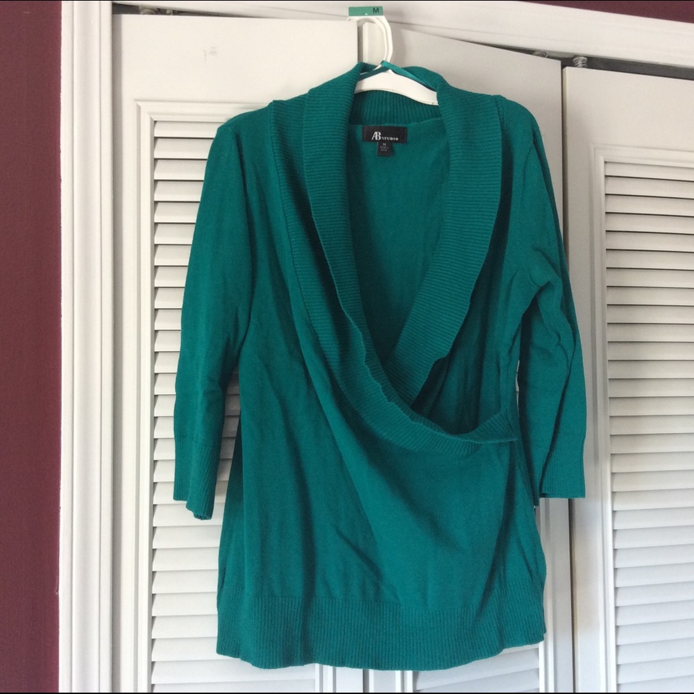 Kelly Green Cowl Neck Sweater
